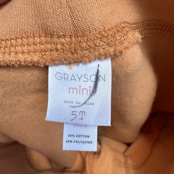 Grayson Mini Tan Pink Splatter Sweatpants Joggers Pants Size 5T - Picture 10 of 11